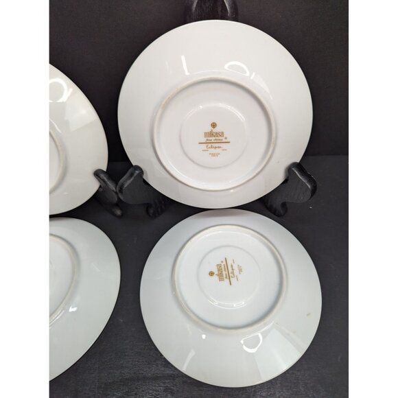 Mikasa Fine China Eclipse Piazza 57B1-B Saucer 5 3/4" Narumi Japan Set of 4 - Picture 8 of 10